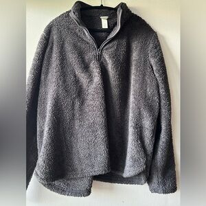 Grey Teddy fuzzy sweater